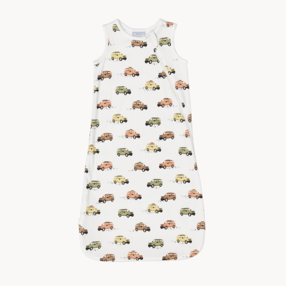 Coccoli Modal Sleepsack & Romper Jeeps on Cream NWT (2 items)